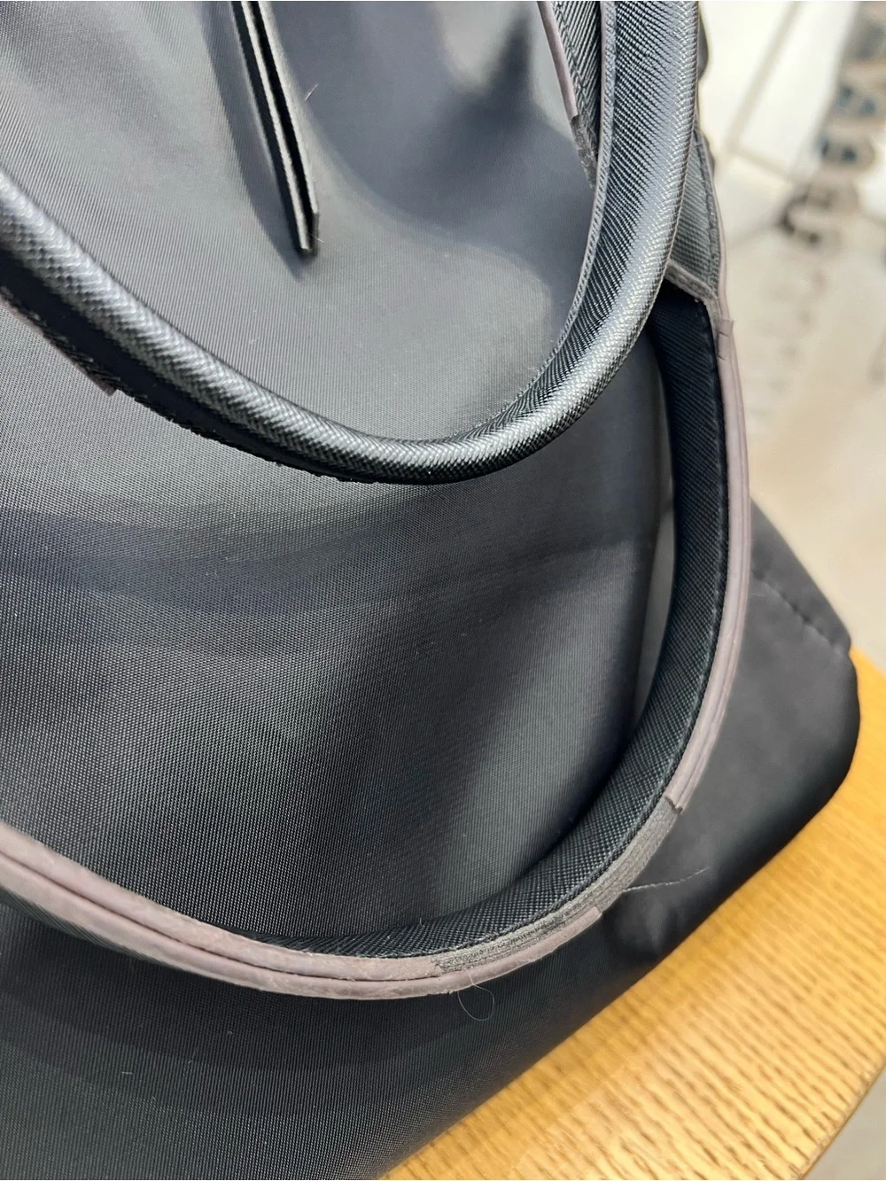 Aimee Kestenberg Black Nylon Tote with Gold Hardware